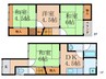 大塚元屋敷町貸家戸建 4DKの間取り