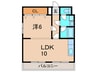 ディジェ－ム中村 1LDKの間取り