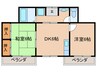 ボナールタツミ 2DKの間取り