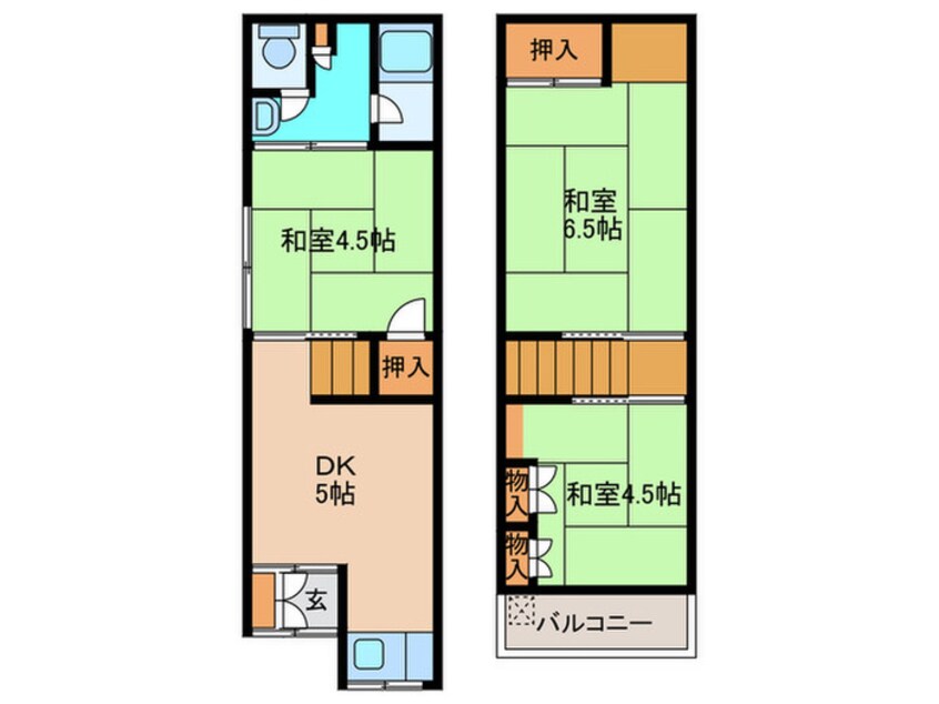 間取図 東大阪市稲田本町　中古戸建て