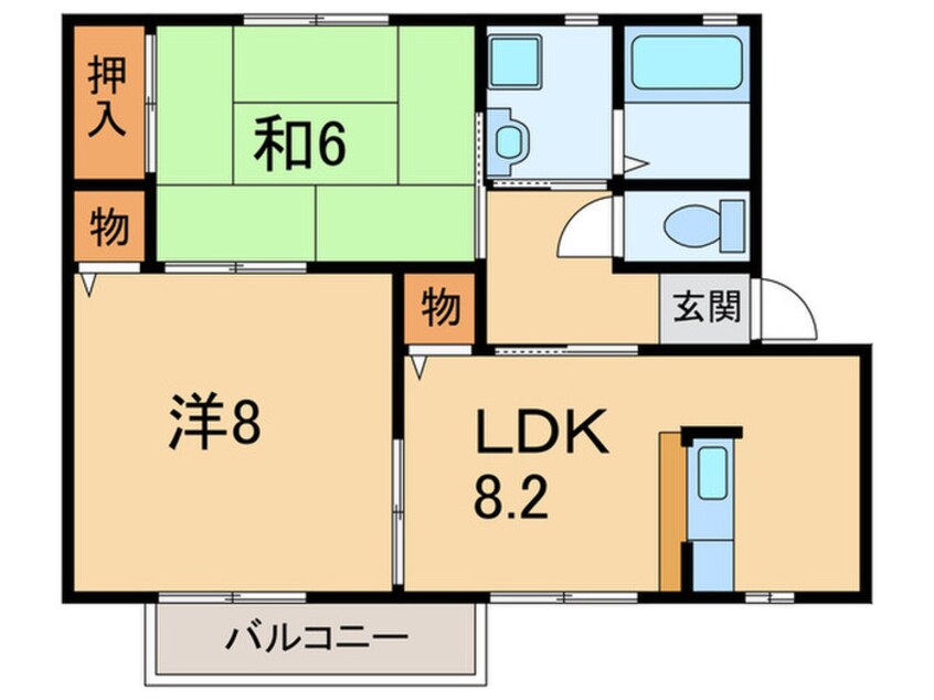 間取図 ハ－トフルハイツ