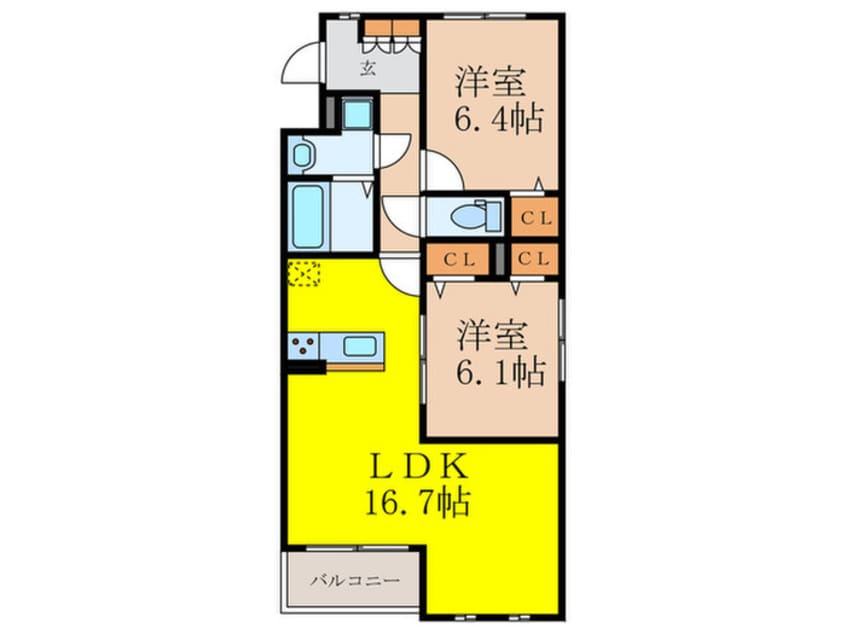 間取図 仮)芥川町4丁目PJ