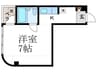 メゾン西院 1Rの間取り