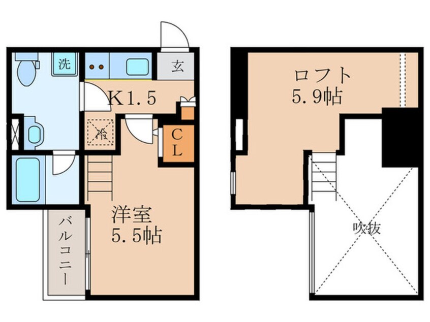 間取図 ラミアカーサ衣摺