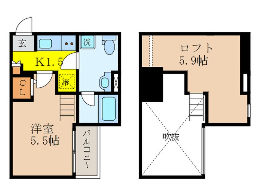 間取図 ラミアカーサ衣摺