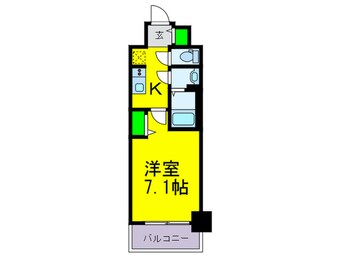 間取図 ﾌｧｽﾃｰﾄ難波ｸﾞﾗﾝﾌﾟﾘ(202)