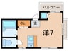 ルナ緑町 1Rの間取り