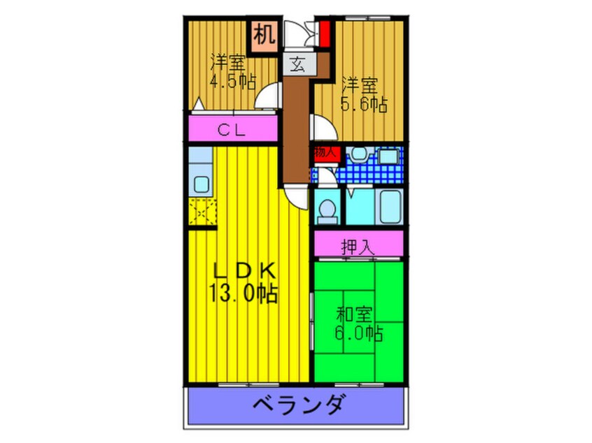 間取図 ＭⅢ　ＴＡＫＡＩ