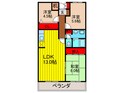 ＭⅢ　ＴＡＫＡＩの間取図