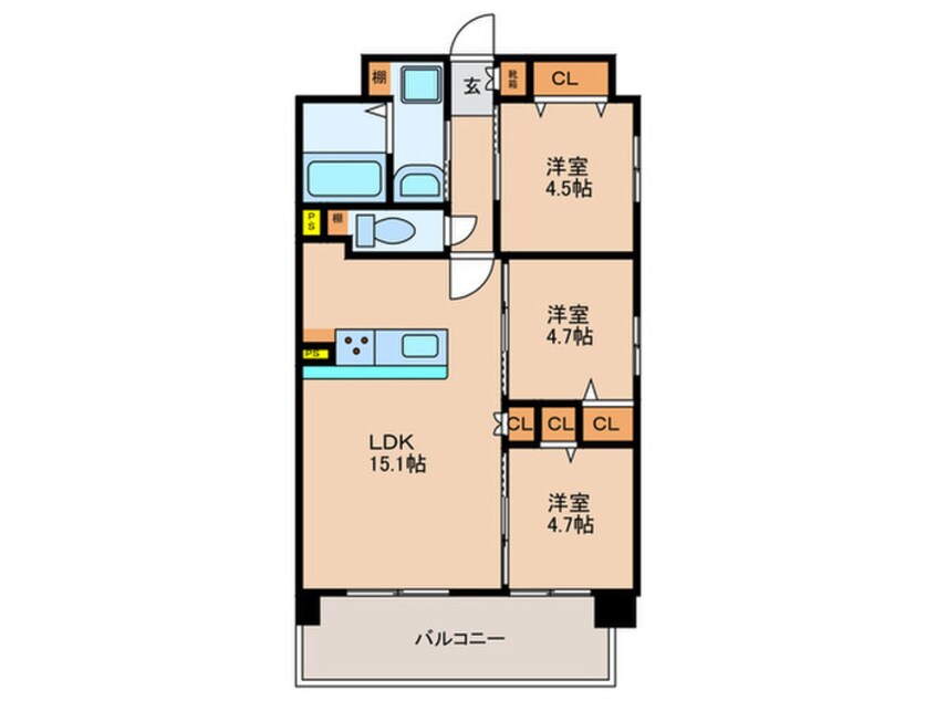 間取図 Alivis野田阪神