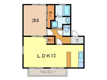 間取図 イエロ－ヒルズＣ棟