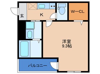 間取図 ﾌｼﾞﾊﾟﾚｽ出来島WESTV番館