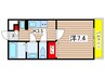 グレース石橋 1Kの間取り