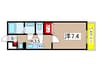 グレース石橋 1Kの間取り
