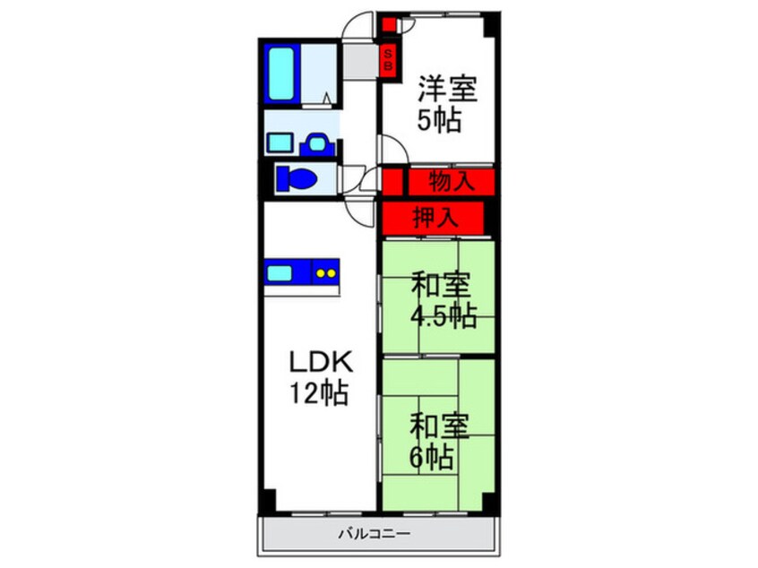 間取図 グリ－ンロ－レル立花