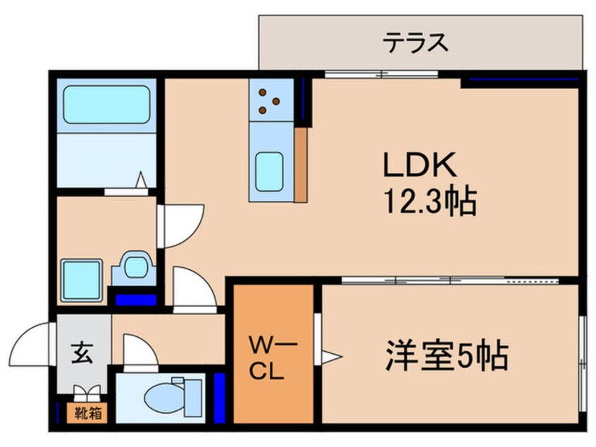 間取図 メゾンクレール瀬田北