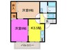 ア－クＡ棟 2Kの間取り