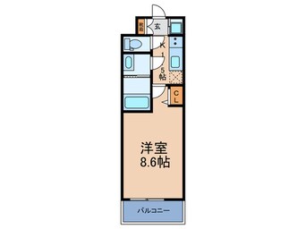 間取図 ﾃﾞｨｸｽ大阪城EASTﾚｼﾞﾃﾞﾝｽ(205)