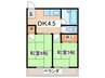 加美駅前コ－ポ 2DKの間取り