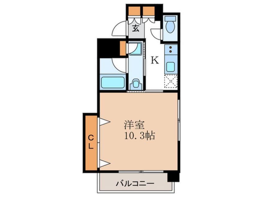 間取図 エスティ・ロアール神戸西(601)