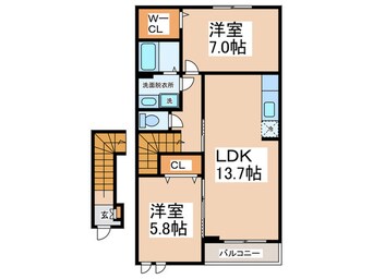 間取図 フォンテ－ヌ２番館