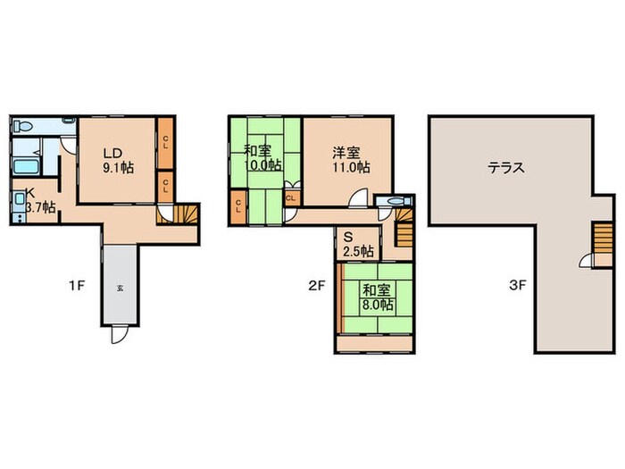 間取り図 西三国3丁目貸家