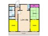 ハーティー上本町 3LDKの間取り