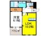 ウェルス暁 1LDKの間取り