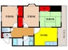 第2サンシャインホームズ 3DKの間取り