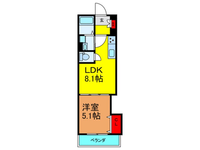 間取図 クリエオーレ東山町