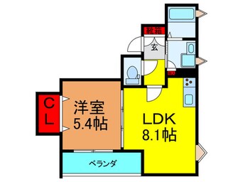 間取図 クリエオーレ東山町