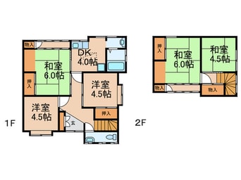 間取図 庄内貸家Ⅱ（4）