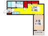 ルミエール若江岩田 1LDKの間取り