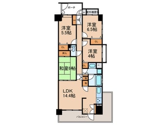 間取図 西宮仁川町パークハウス(303)