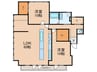 芦屋山手町レジデンス 2LDKの間取り