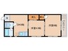 平野ビル 2DKの間取り