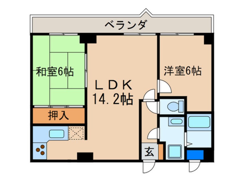 間取図 ｲﾝﾍﾟﾘｱﾙﾊﾟﾚｽ ﾘﾊﾞ-ｻｲﾄﾞ