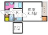ｍｉｔｙ桂朝日町 1Kの間取り