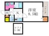 ｍｉｔｙ桂朝日町 1Kの間取り
