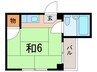 オクノプレイス 1Rの間取り