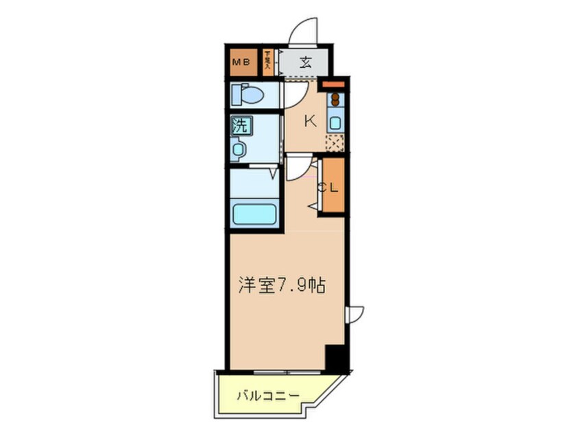 間取図 エスリード中山手・県庁前(204)