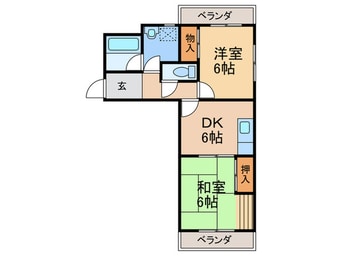 間取図 パ－ルハイツ霞ヶ丘