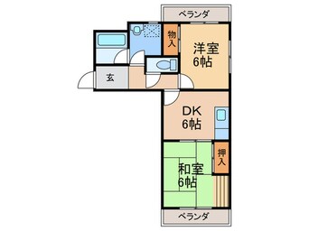 間取図 パ－ルハイツ霞ヶ丘