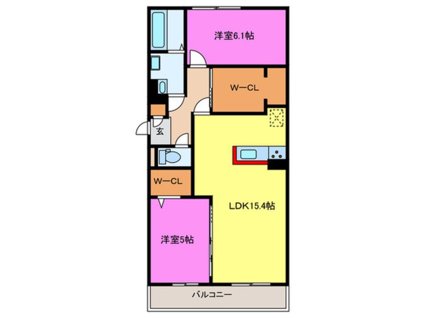 間取図 パサログランデ賑町