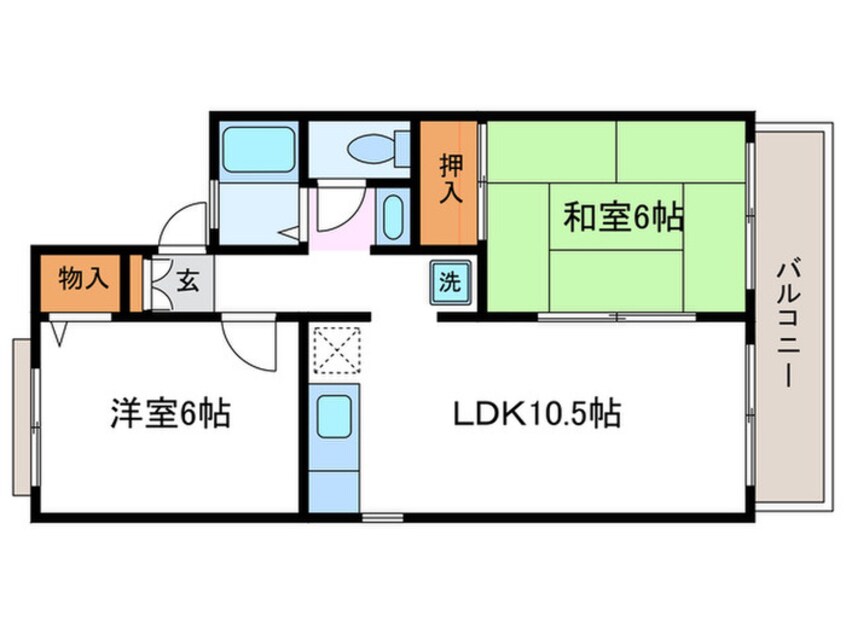 間取図 セジュ－ル雅