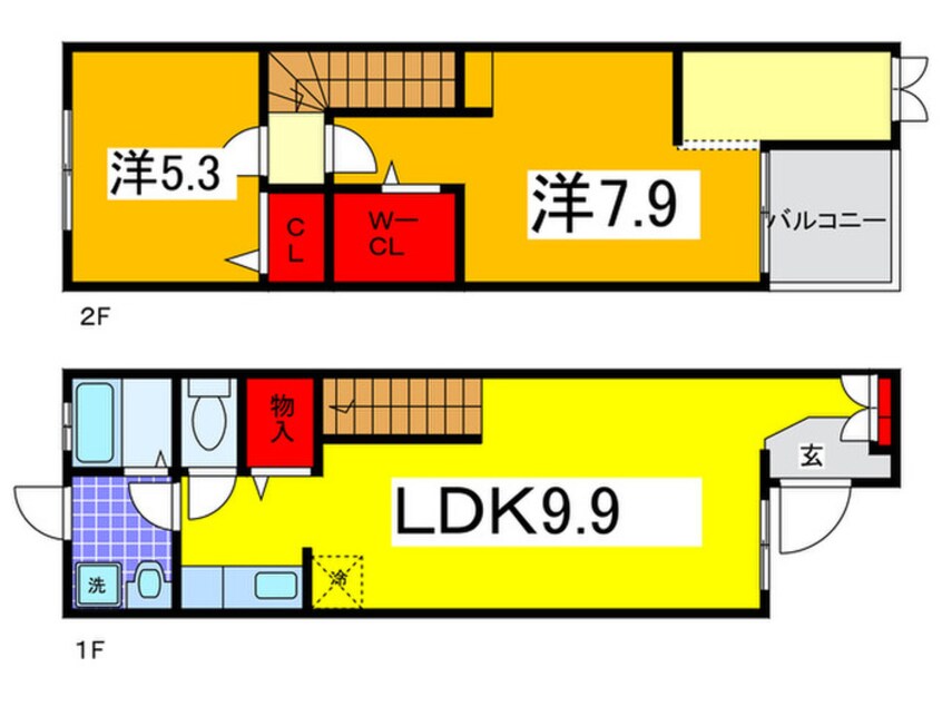 間取図 メゾネット　クオール