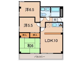 間取図 北広田ヒルサイドテラス南棟