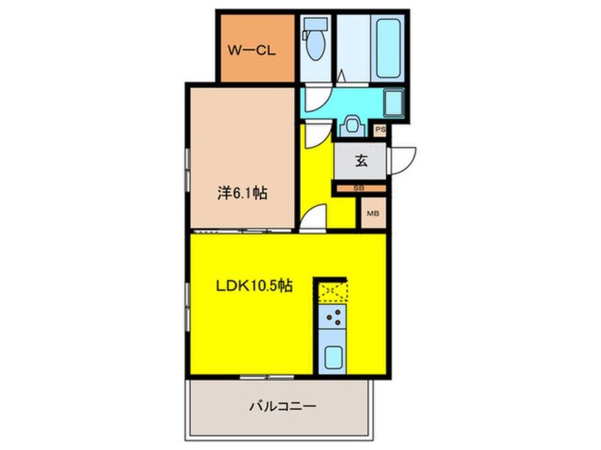 間取図 仮）エクラ宝塚