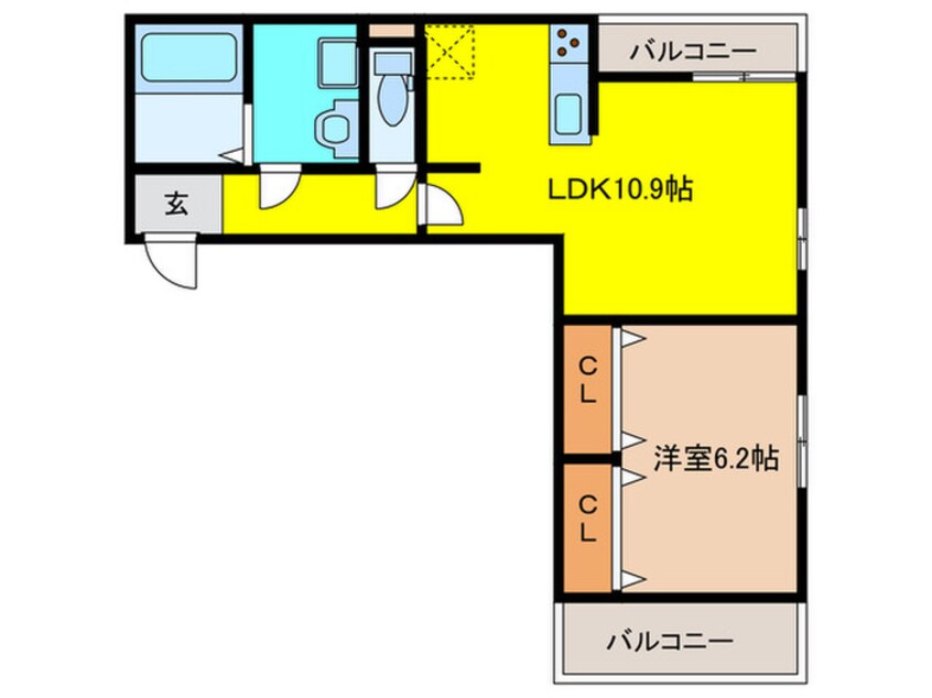 間取図 仮）エクラ宝塚