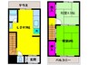 井出マンション 2LDKの間取り